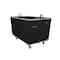 Steele Canvas Basket 24 BU Permanent Truck Black Vinyl w/Grey Vinyl - 4in Casters 9224VBLKVGRYW4 - alternate 1